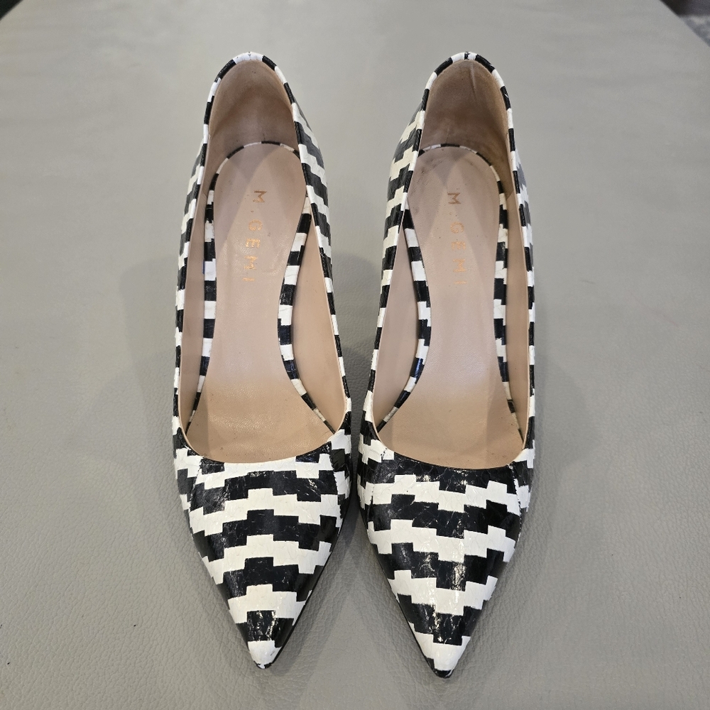 M Gemi Esatto 90mm in Graphic Check - Size 6